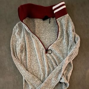 Urban Outfitters Cropped zip-up top